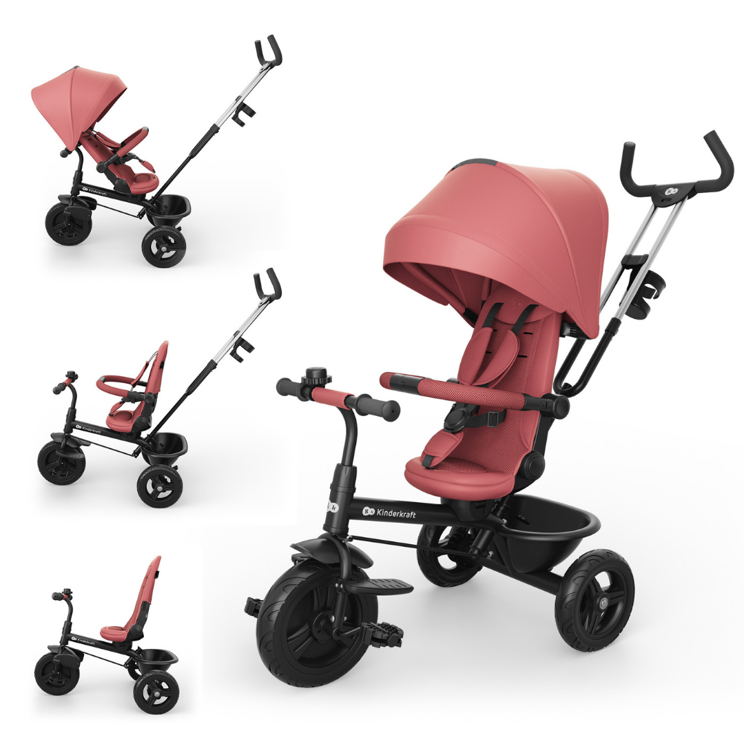 Aston 2 Plus Триколка Розова Kinderkraft