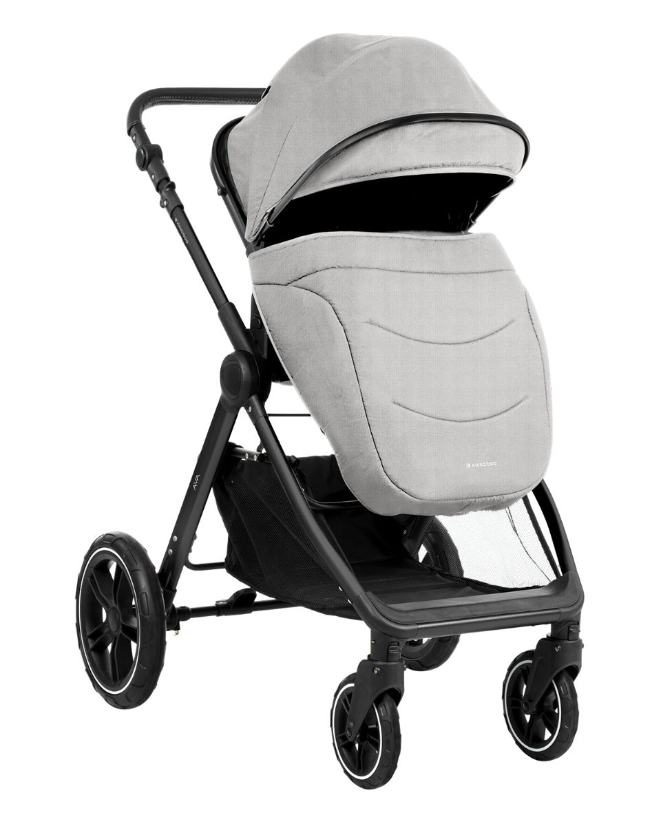 Комбинирана Количка 3В1 С Кош За Новородено Ava Grey --- BebeMama