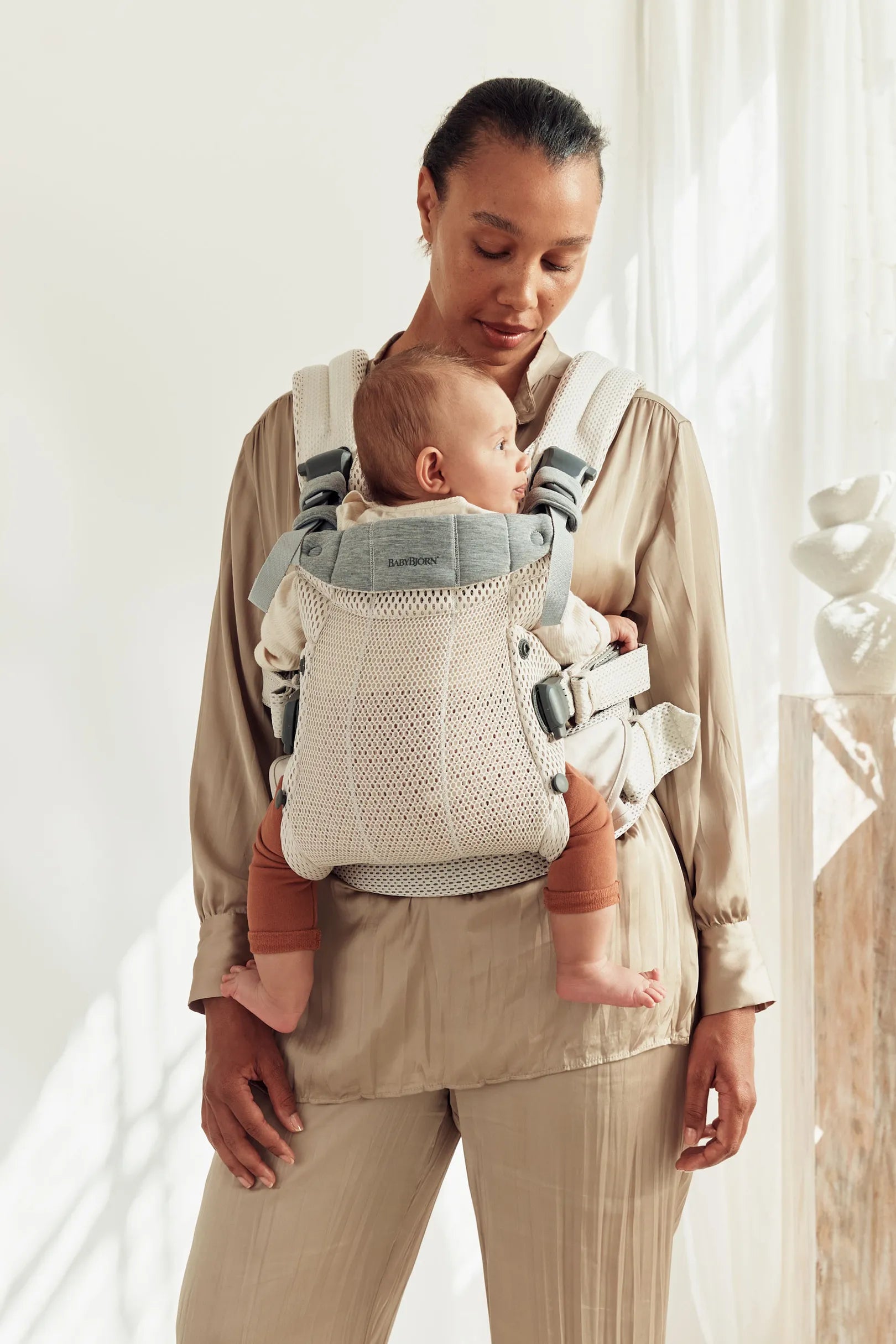 Бебешка Ергономична Раница Harmony, Mesh 3d, Cream Babybjörn