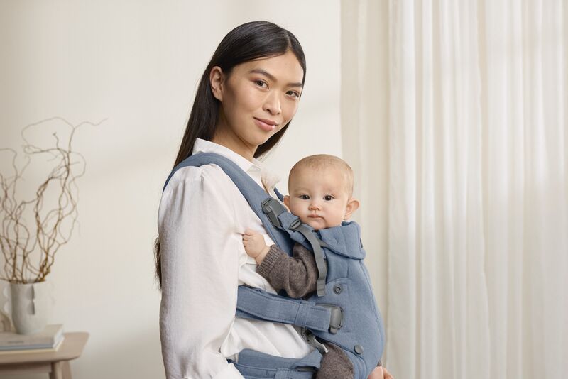 Бебешка Ергономична Раница Harmony, Woven, Blue Melange Babybjörn