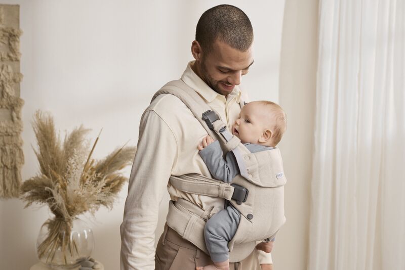 Бебешка Ергономична Раница Harmony, Woven, Light Beige Melange Babybjörn
