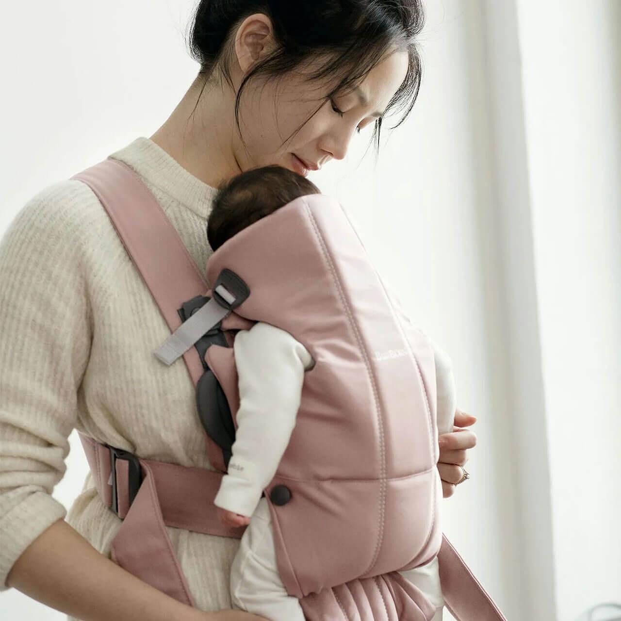 Бебешка Ергономична Раница Mini, Cotton, Old Rose Babybjörn