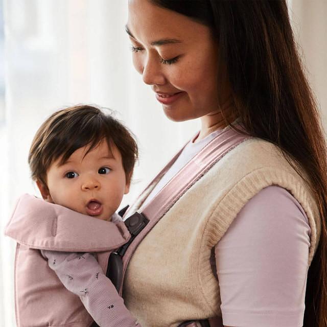 Бебешка Ергономична Раница Mini, Cotton, Old Rose Babybjörn