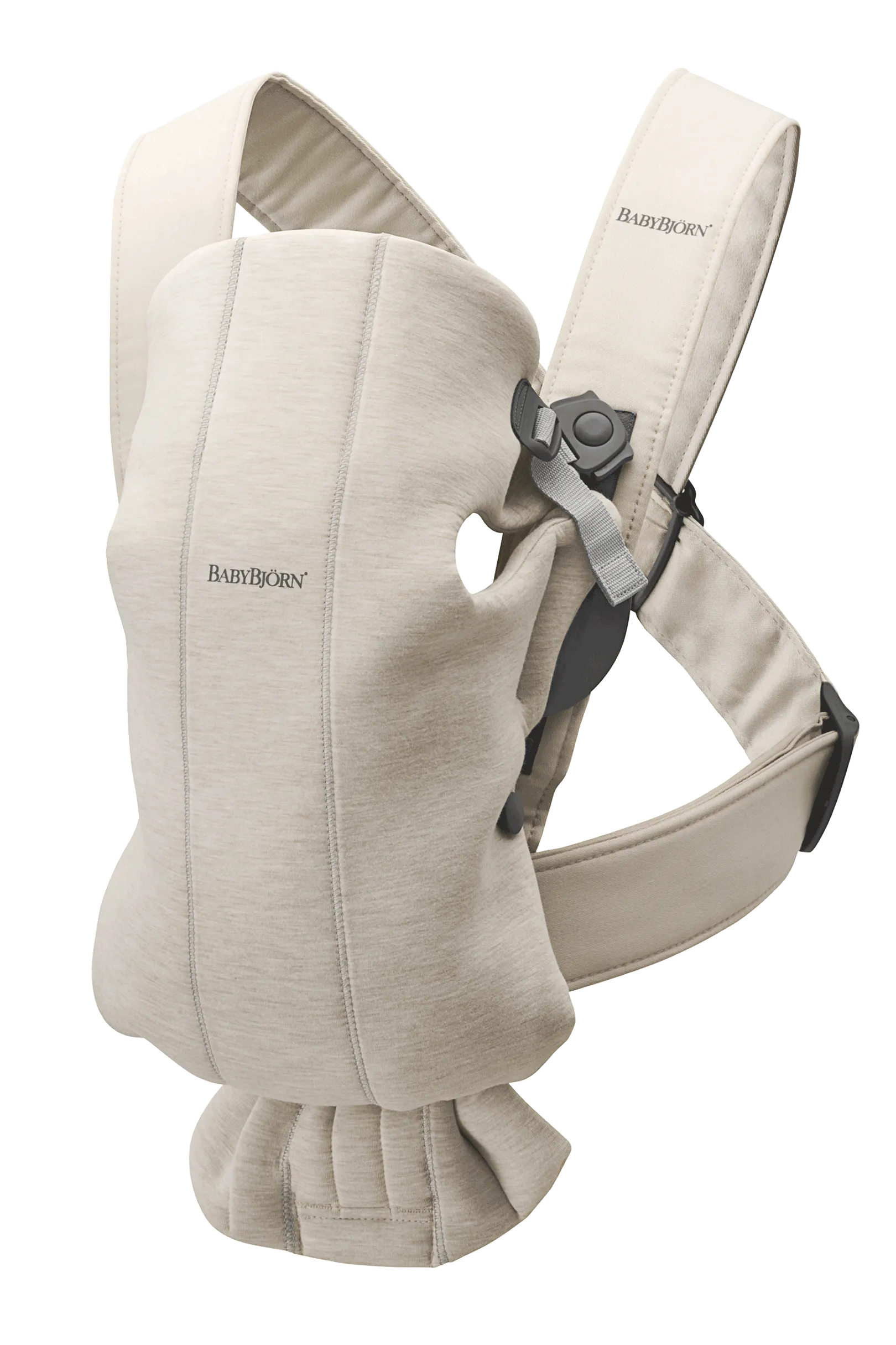 Бебешка Ергономична Раница Mini, Jersey 3d, Light Beige Babybjörn