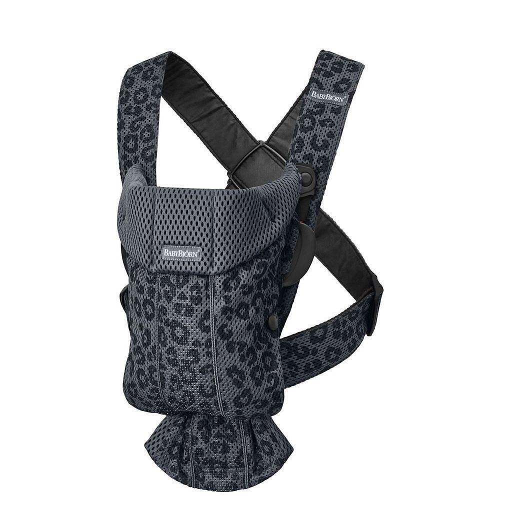 Бебешка Ергономична Раница Mini, Mesh 3d, Anthracite Leopard Babybjörn