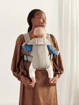 Бебешка Ергономична Раница Mini, Mesh 3d, Grey Beige Babybjörn