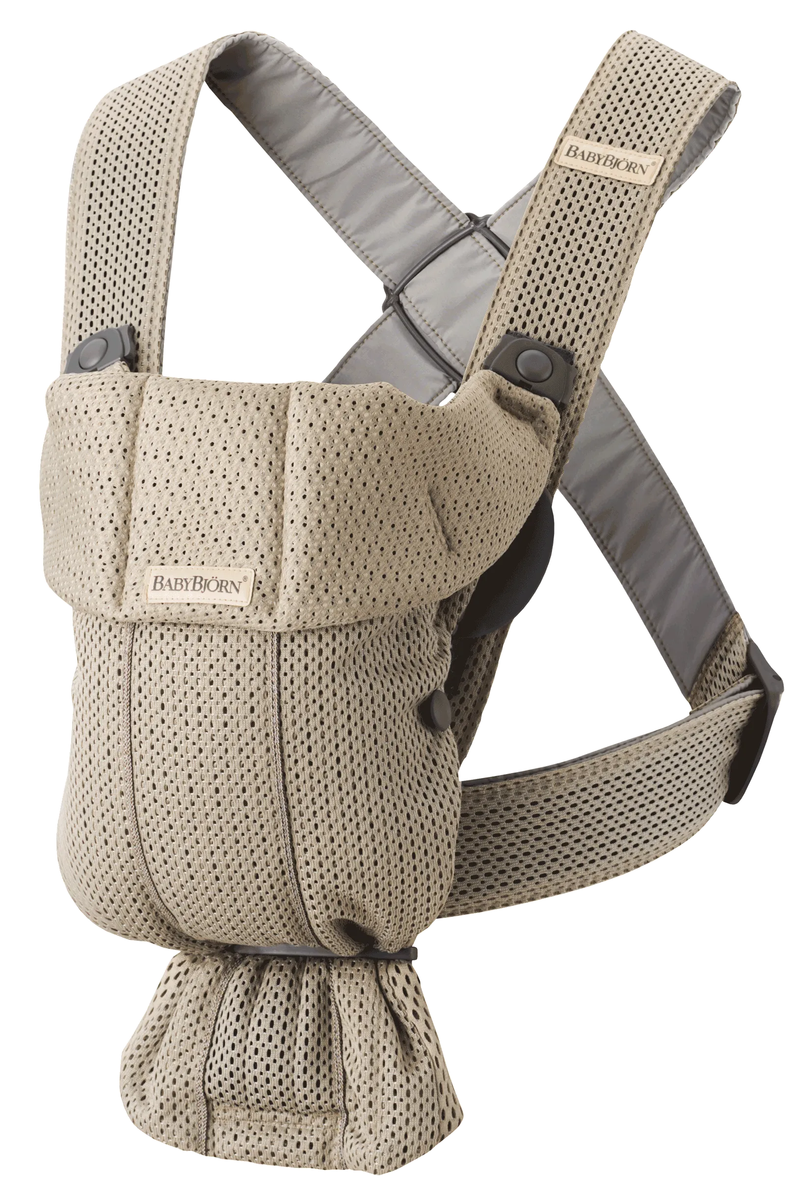 Бебешка Ергономична Раница Mini, Mesh 3d, Grey Beige Babybjörn