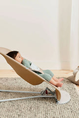 Бебешки Шезлонг Balance Soft Cotton Jersey Beige Grey Woven Jersey Babybjörn