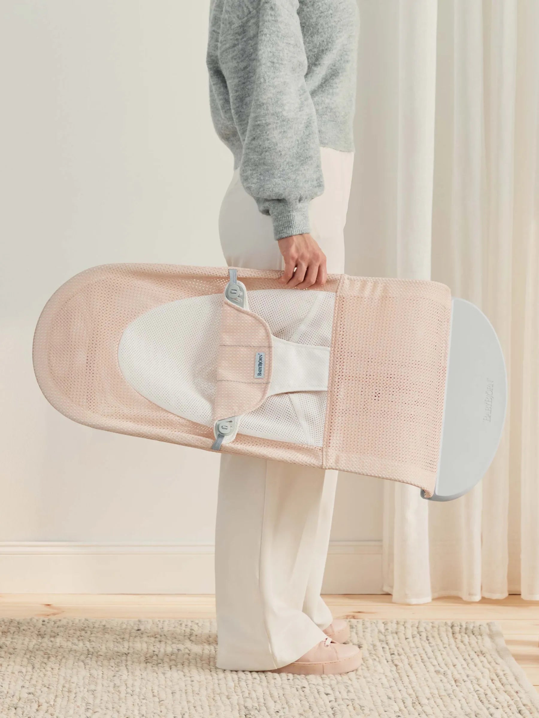 Бебешки Шезлонг Balance Soft Mesh Pearly Pink White Babybjörn