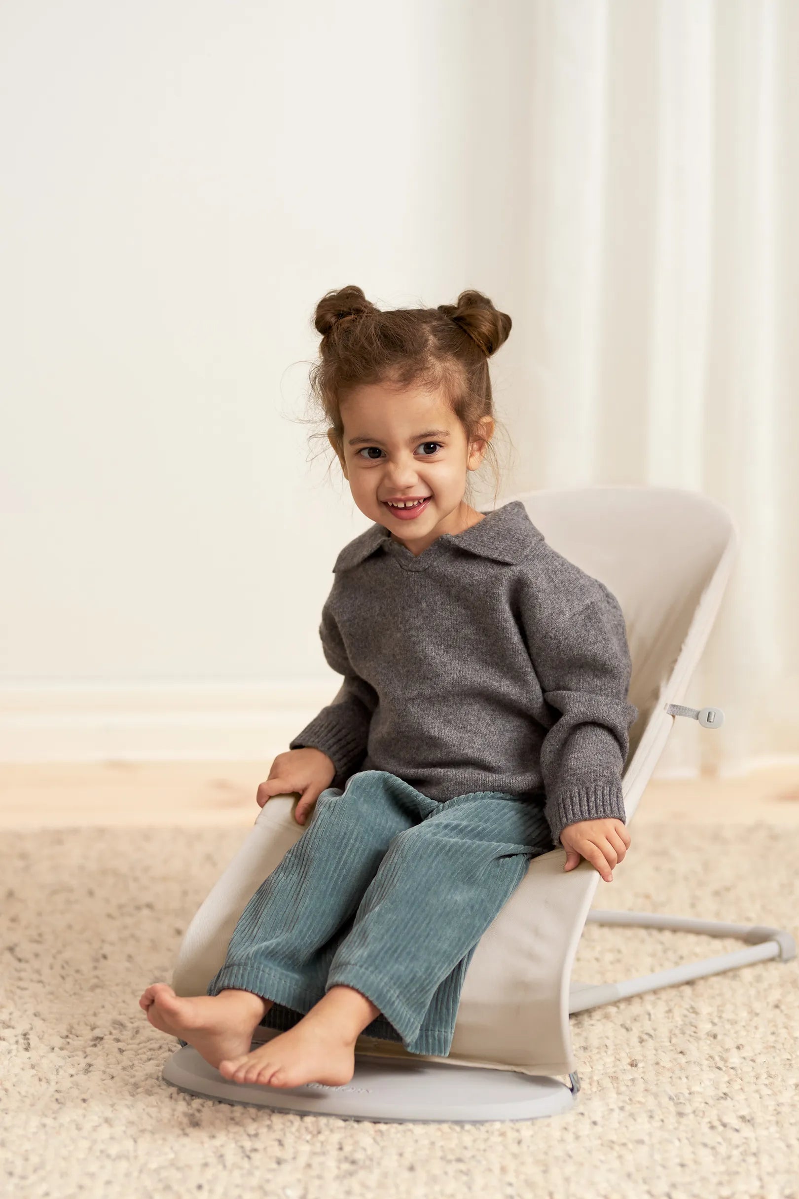 Бебешки Шезлонг Balance Soft Woven Jersey, Tri Fabric Light Beige Babybjörn