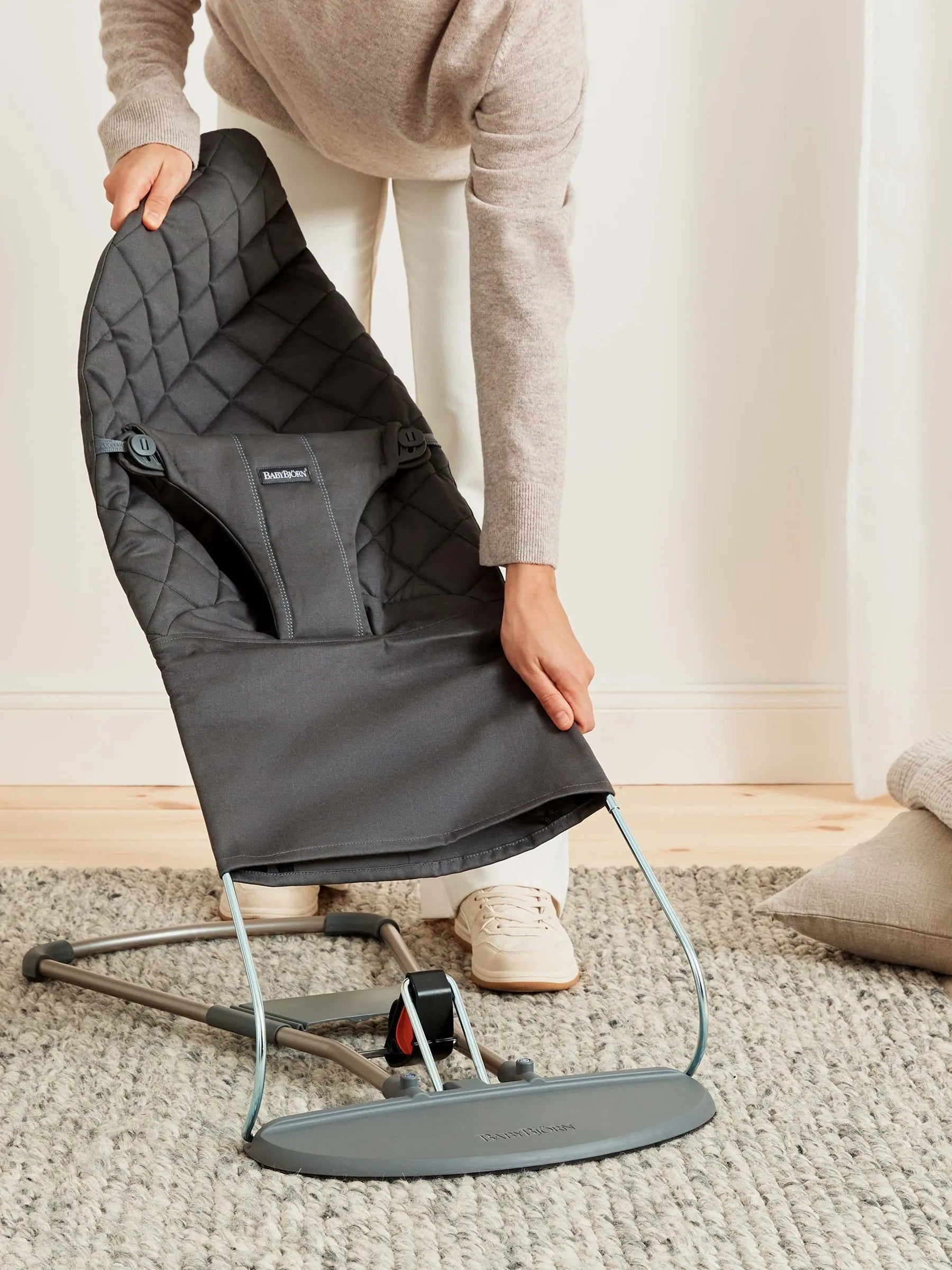 Бебешки Шезлонг Bliss Anthracite (classic Quilt, Woven) Babybjörn