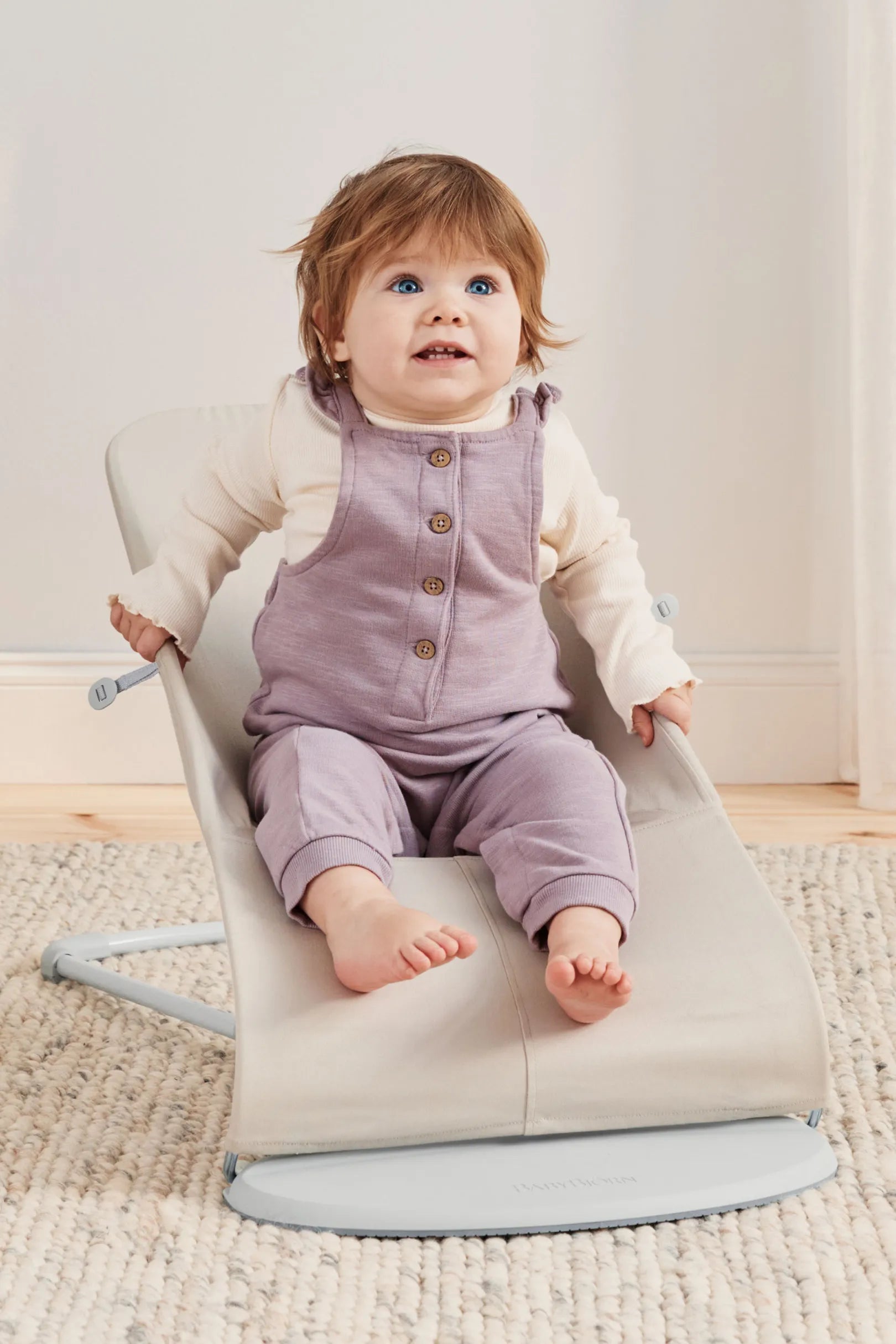 Бебешки Шезлонг Bliss Jersey 3d Light Beige Babybjörn