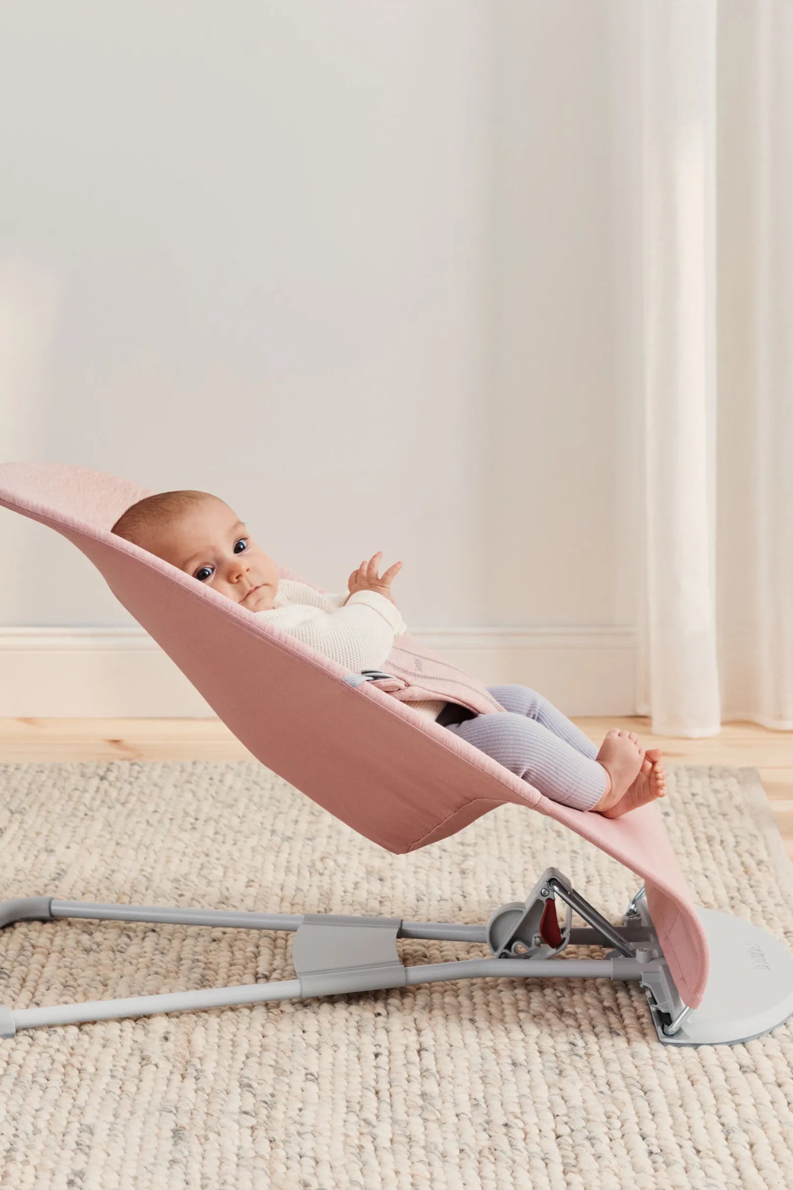 Бебешки Шезлонг Bliss Jersey 3d Light Pink Babybjörn