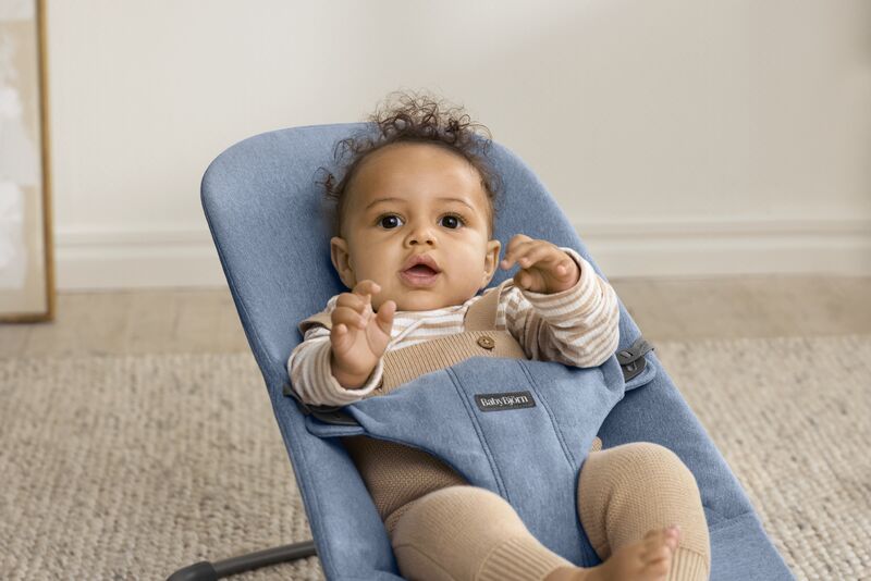 Бебешки Шезлонг Bliss Melange Blue (woven) Babybjörn