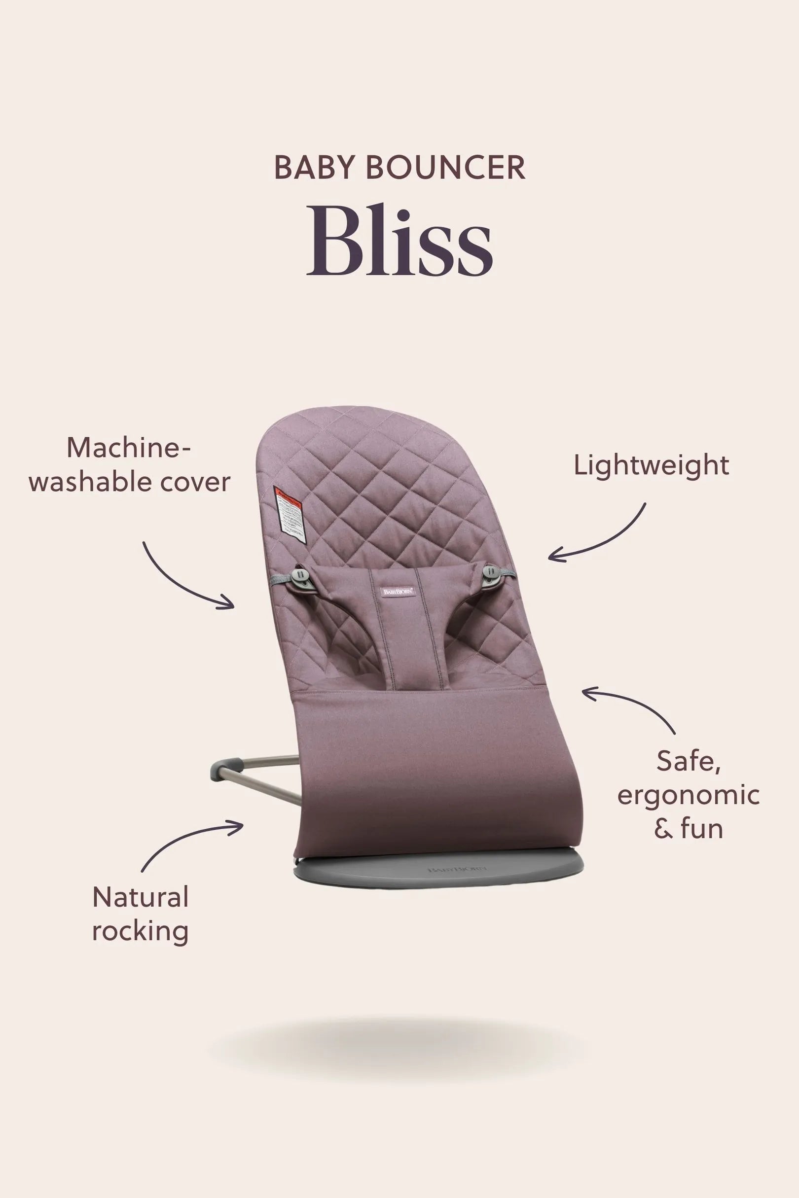 Бебешки Шезлонг Bliss Mesh Grey Babybjörn