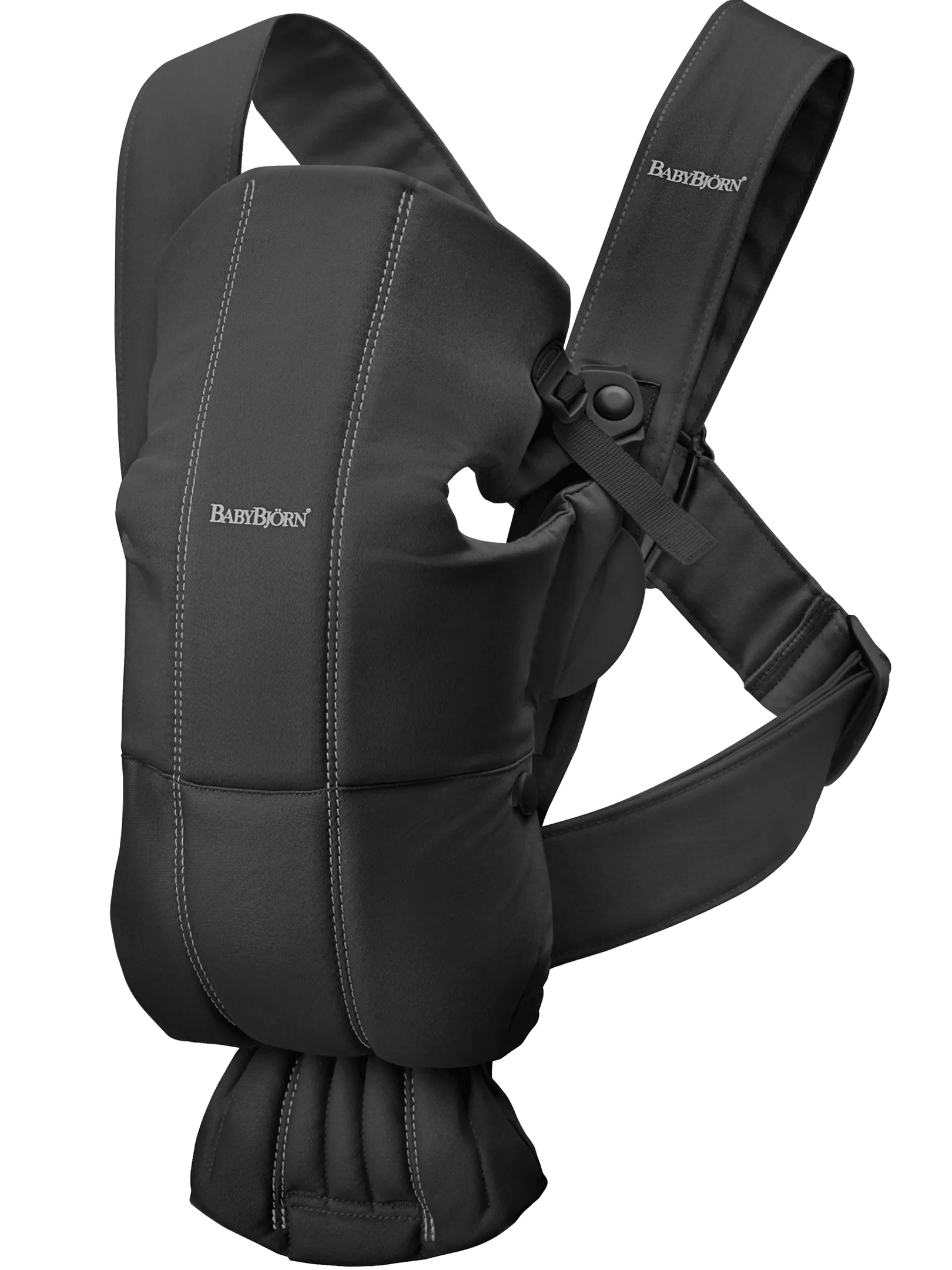 Бебешка Ергономична Раница Mini, Cotton, Black Babybjörn