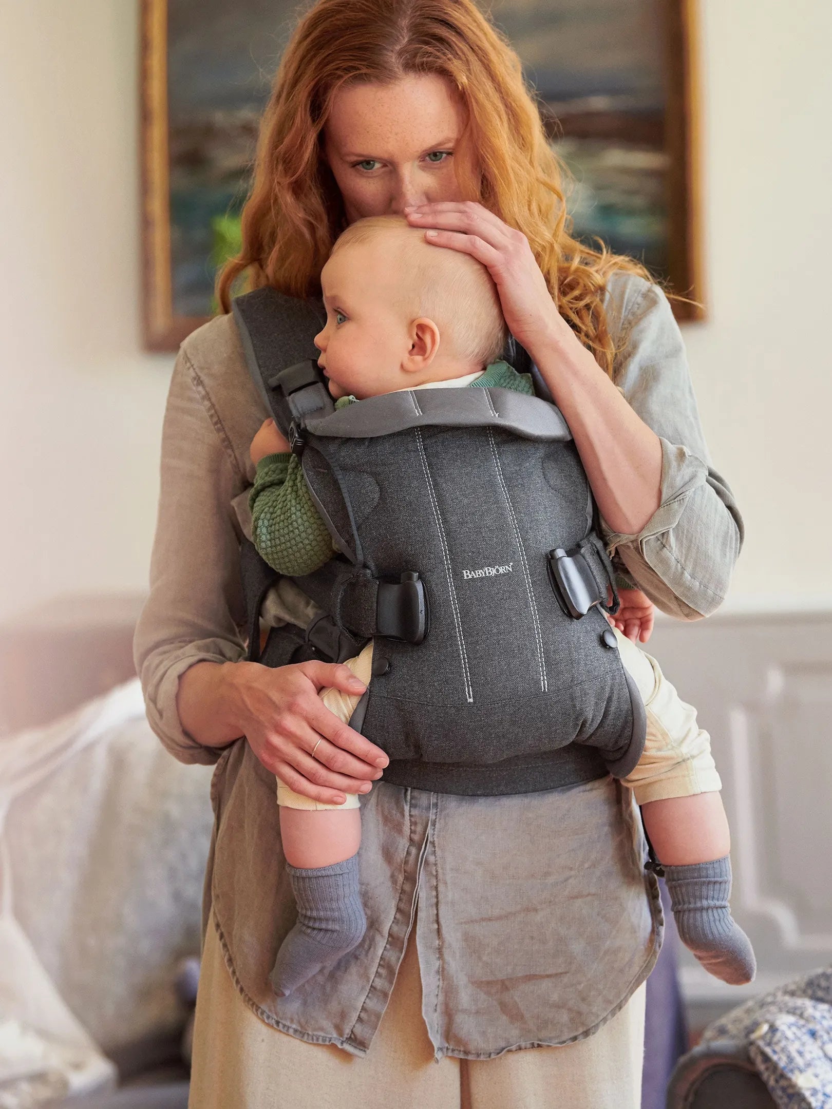 Бебешко Кенгуру One, Cotton Mix, Denim Grey Babybjörn