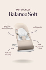Бебешки Шезлонг Balance Soft Mesh Silver White Babybjörn