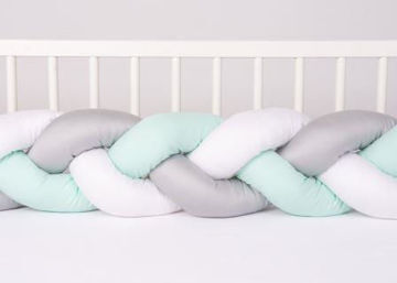 Ограничител Обиколник За Легло 200 См (бял Сив Зелен) 0357 1 42 33 Babymatex