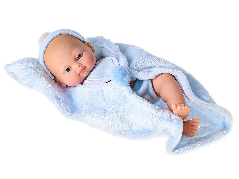 Baby's Детска Кукла Бебе С Одеяло Син 28см 34388 Baby's Happiness