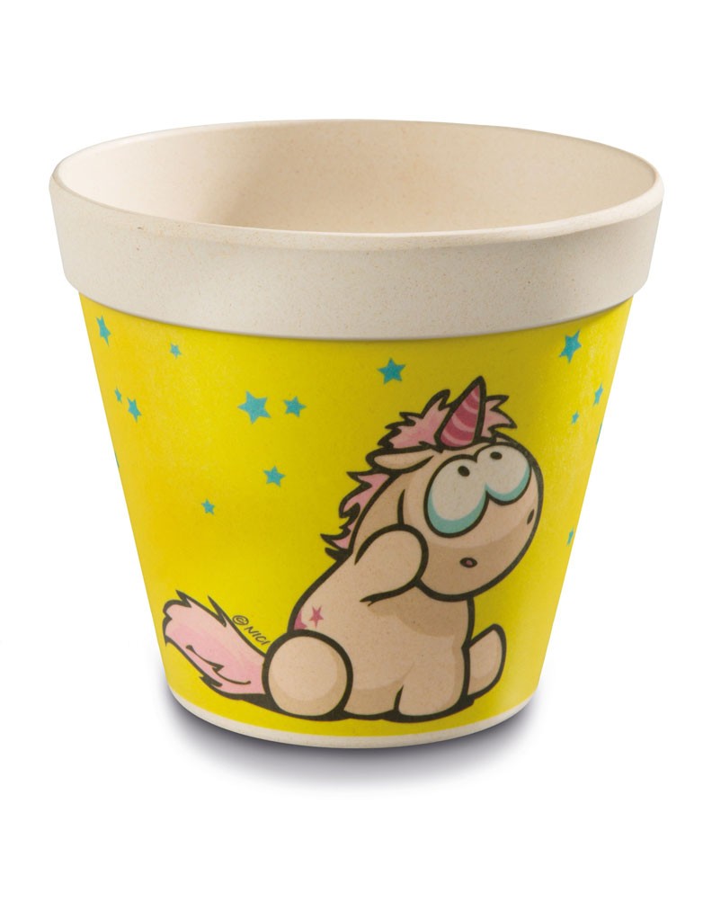 Бамбукови саксии ( комплект 4 бр. ) - Еднорогът Theodor --- BebeMama