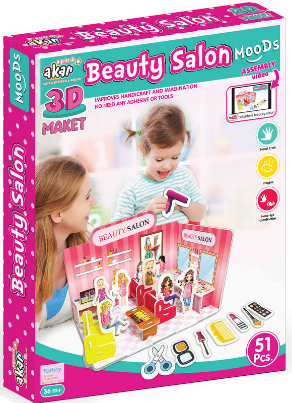 Пъзел 3Д Салон За Красота 51 Ел. 26Х18Х18 Опаковка 28Х21Х4
