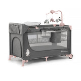 Tarc de joacă Kinderkraft Joy Full 2019 cu 2 niveluri și accesorii, roz