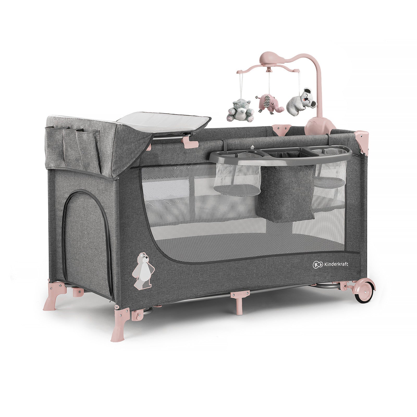 Kinderkraft Joy Full 2019 Кошара 2 Нива С Аксесоари Розова