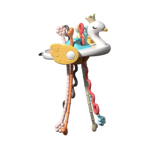 Бебешка Тактилна Играчка За Издърпване - Лебед