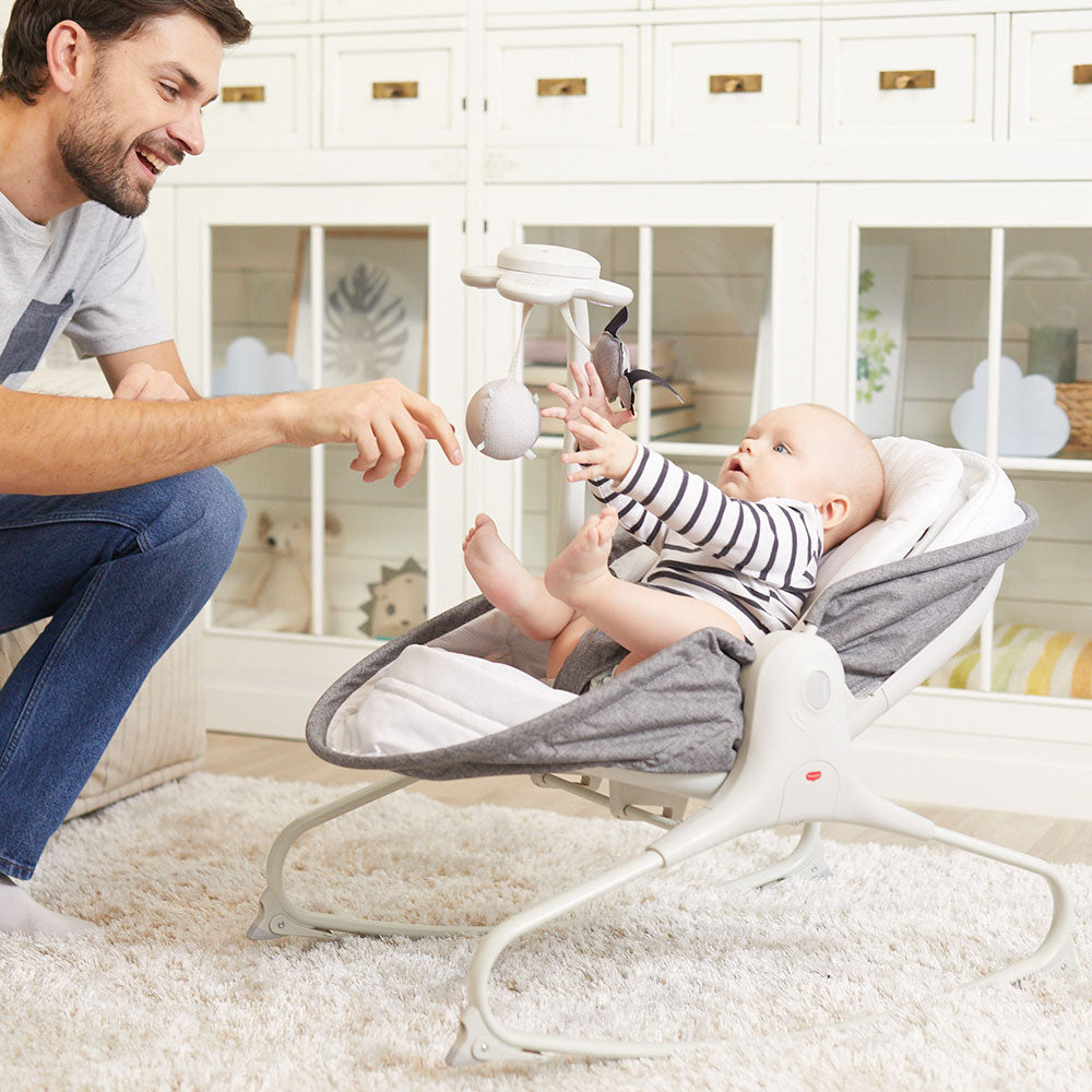 Музикален Шезлонг 3в1 Rocker Napper Grey 0м+ Tiny Love