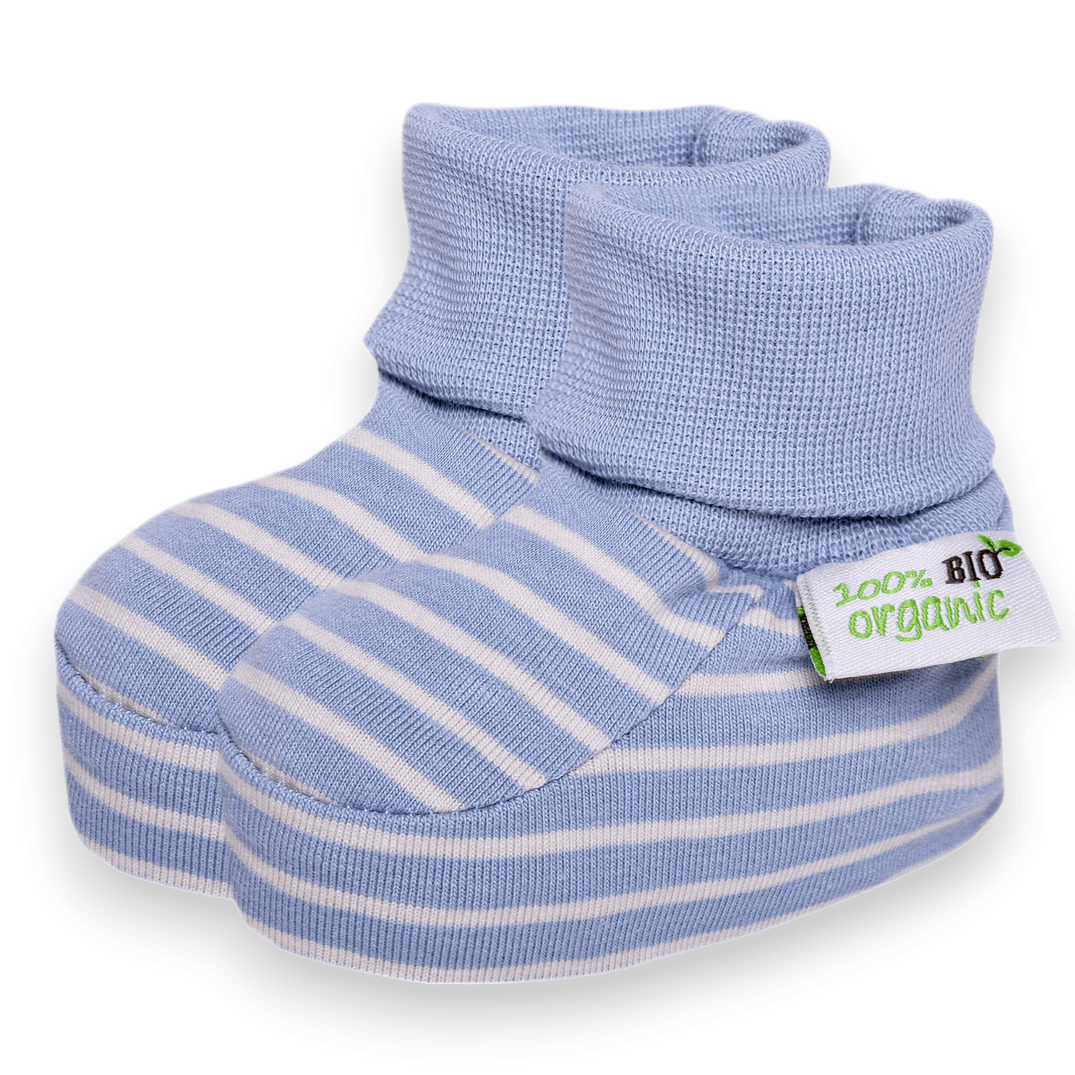Бебешки Буйки На Райе С Подплата, Сини, 0 4 М. Bio Baby