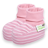 Бебешки Буйки На Райе С Подплата, С Розови, 0 4 М. Bio Baby