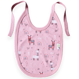 Бебешки Лигавник От Органичен Памук Розов С Принт На Лами, Bio Baby