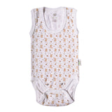 Бебешко Боди С Кафяв Принт На Животни, Органичен Памук, 74 См. 6 9 М. Bio Baby