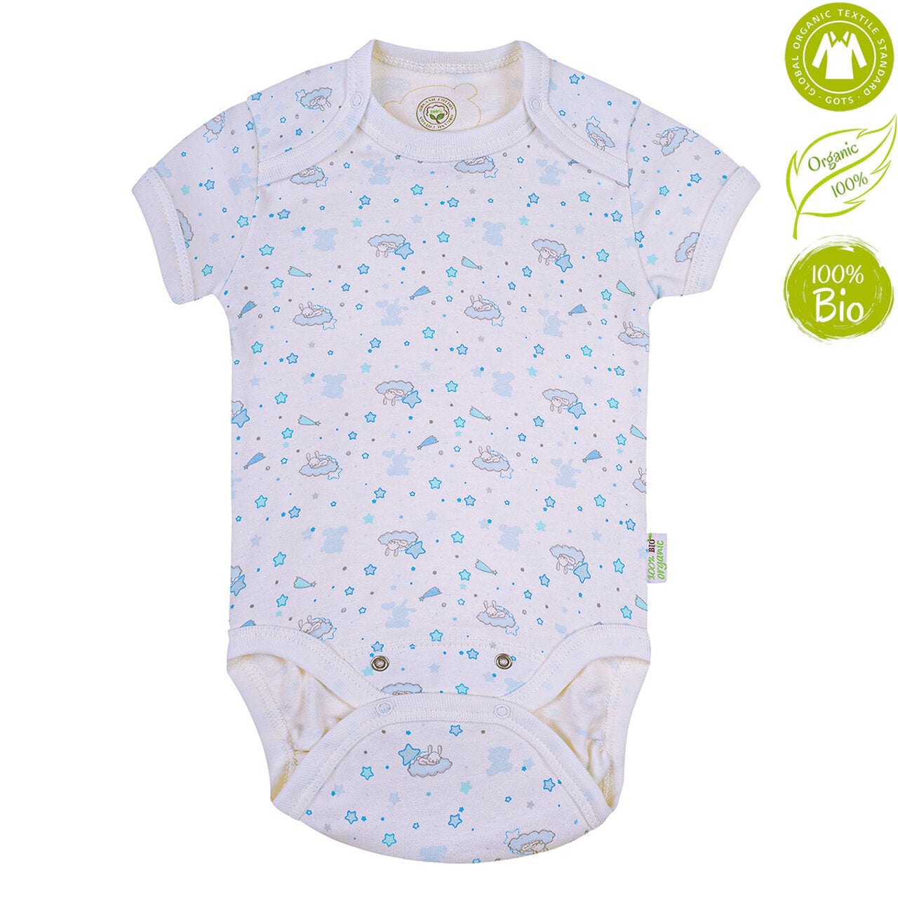 Бебешко Боди От 100% Органичен Памук, 68 См. 4 6 М. Bio Baby