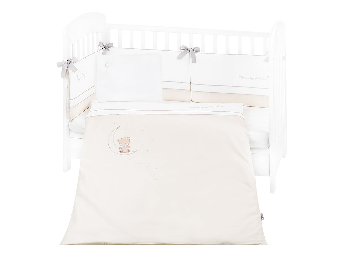 Бебешки Спален Комплект С Бродерия 6 Части 70 140 Dream Big Beige Kikkaboo