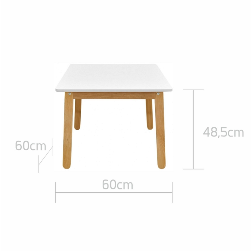 Дървена Детска Маса Woody Timeless White Bellamy