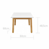 Дървена Детска Маса Woody Timeless White Bellamy
