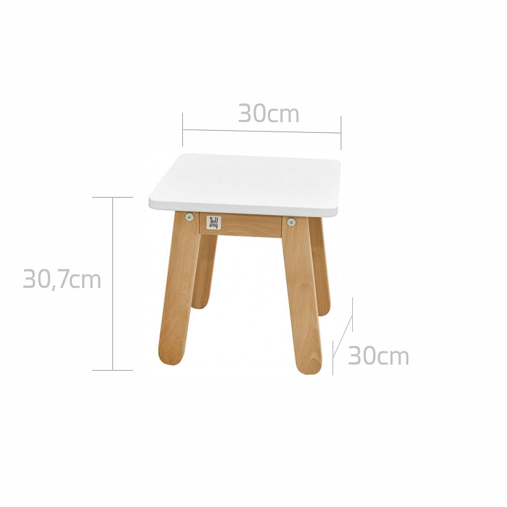 Дървено Детско Столче За Игра Woody Elegant White Bellamy