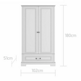 Детски Гардероб С Две Врати Ines Elegant White Bellamy