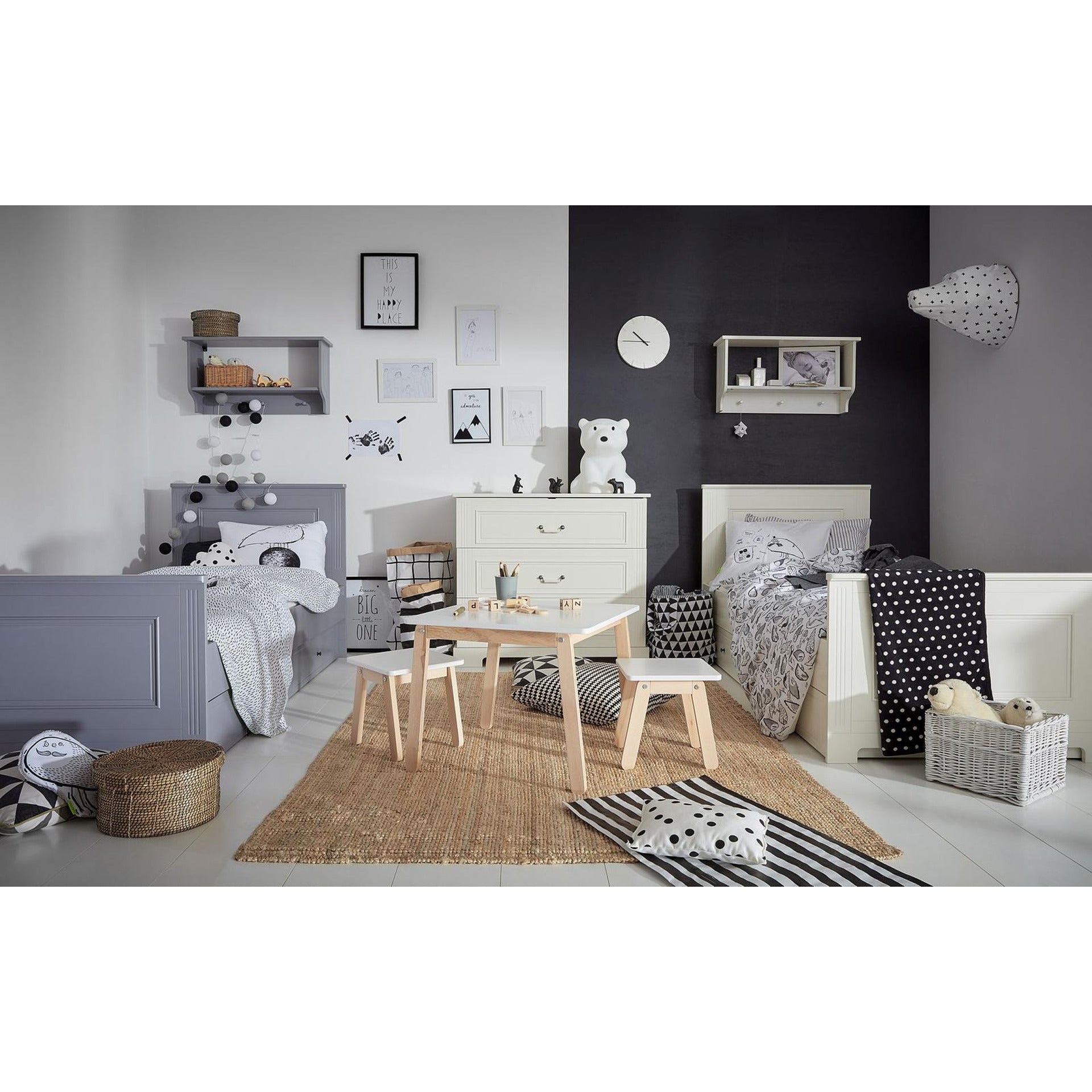 Детски Скрин С Три Чекмеджета Ines Neutral Grey Bellamy