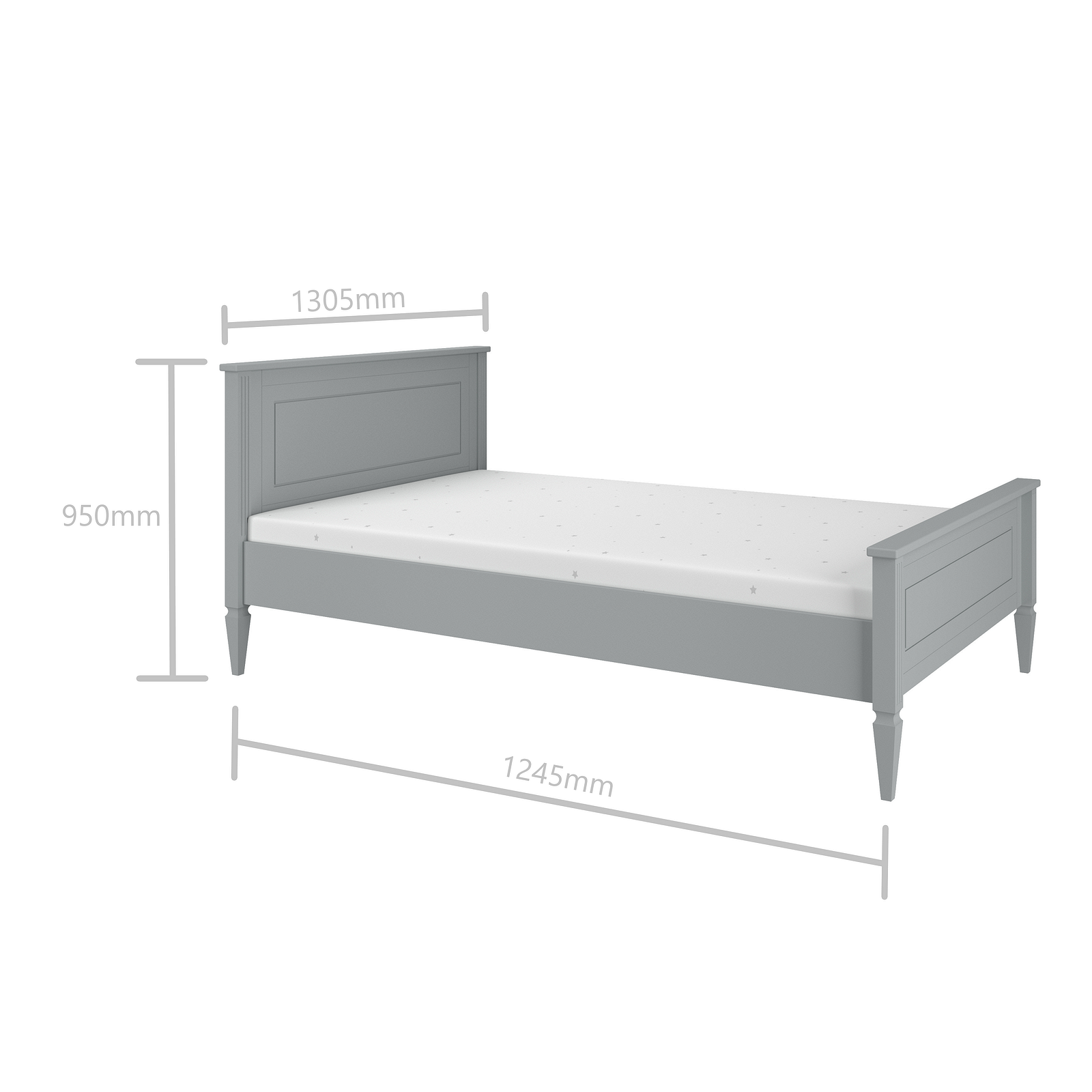 Детско Легло Ines 120x200 См. Neutral Grey Bellamy