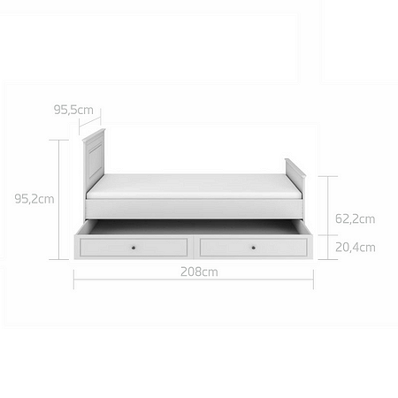 Детско Легло Ines 90x200 См. Elegant White Bellamy