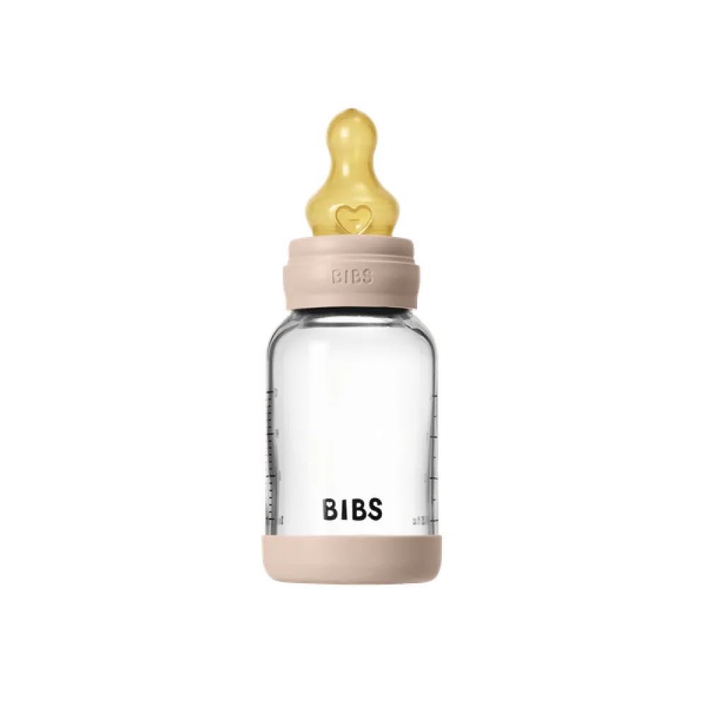 Бебешка Стъклена Бутилка 120 Мл. (каучук) Blush Bibs
