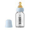 Бебешко Стъклено Антиколик Шише Complete Set 110 Мл. Baby Blue Bibs
