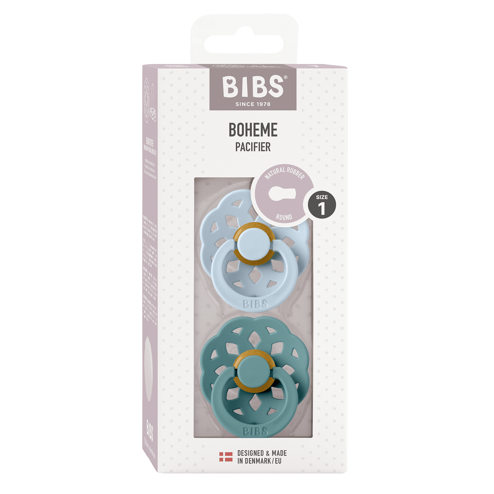 Boheme Kaucsuk Cumi 2 db (0-6 hó) Baby Blue Island Sea Bibs