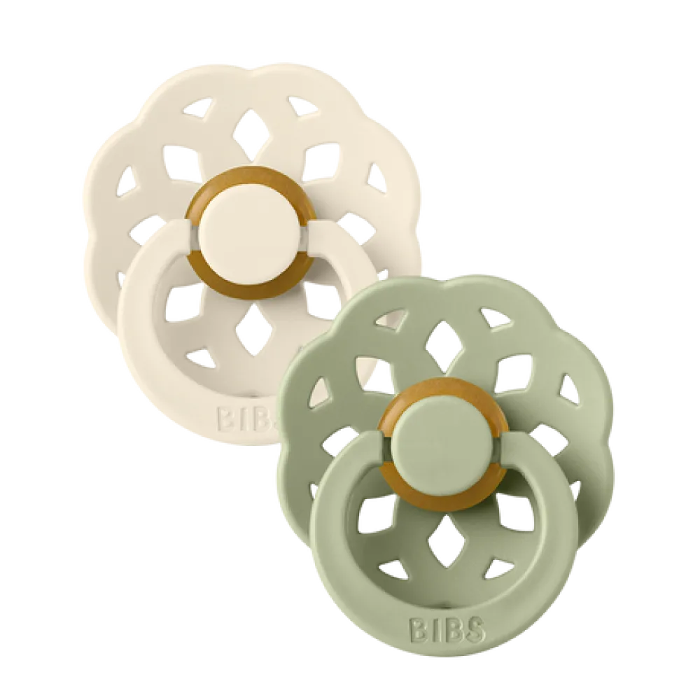 Boheme Kaucsuk Cumi 2 db (0-6 hó) Ivory Sage Bibs