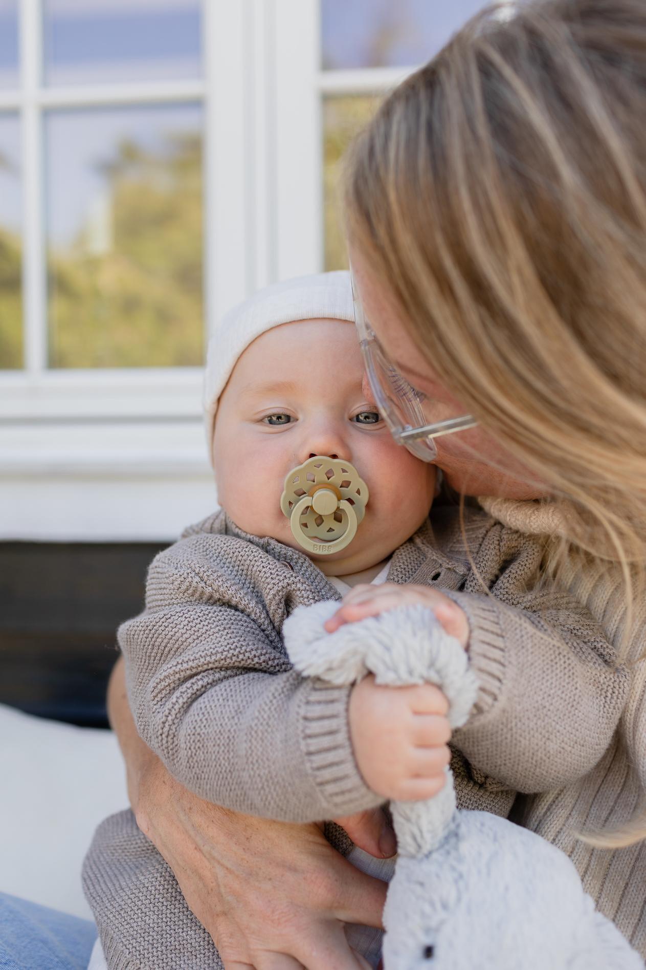 Boheme Kaucsuk Cumi 2 db (6-18 hó) Fossil Grey Mauve Bibs