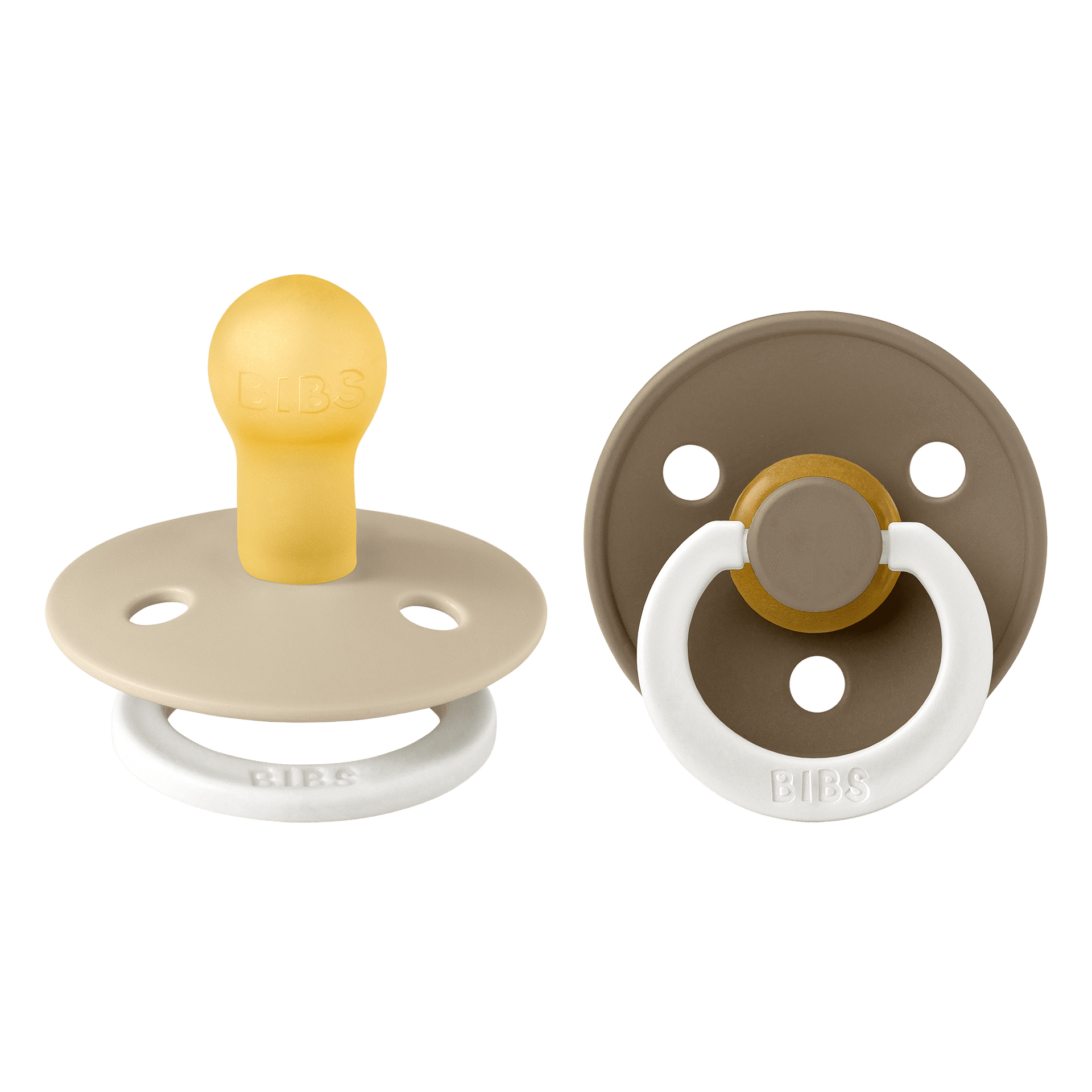 Colour Glow Каучуков Биберон 2 Бр. (0 6 М.) Vanilla Dark Oak 110244 Bibs