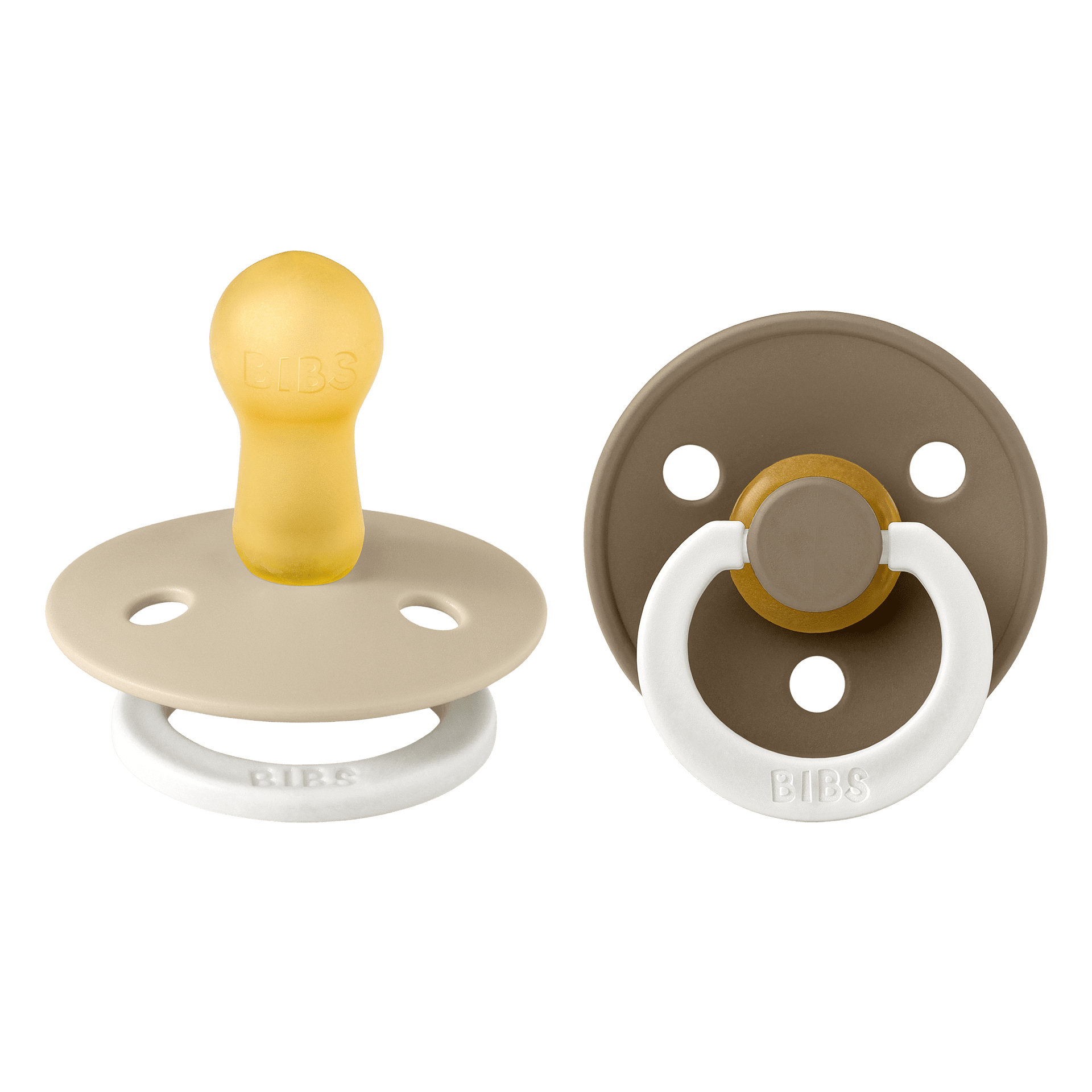 Colour Glow Каучуков Биберон 2 Бр. (6 18 М.) Vanilla Dark Oak Bibs